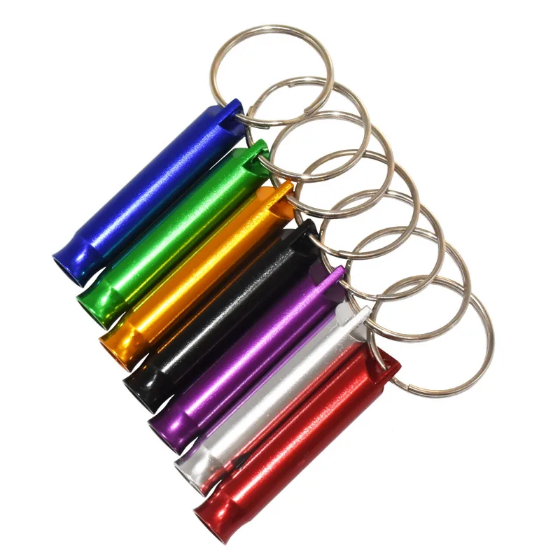 Llavero portátil de aluminio para entrenamiento de palomas, silbato ajustable con alarma para adiestramiento de perros y gatos, 7 Uds.