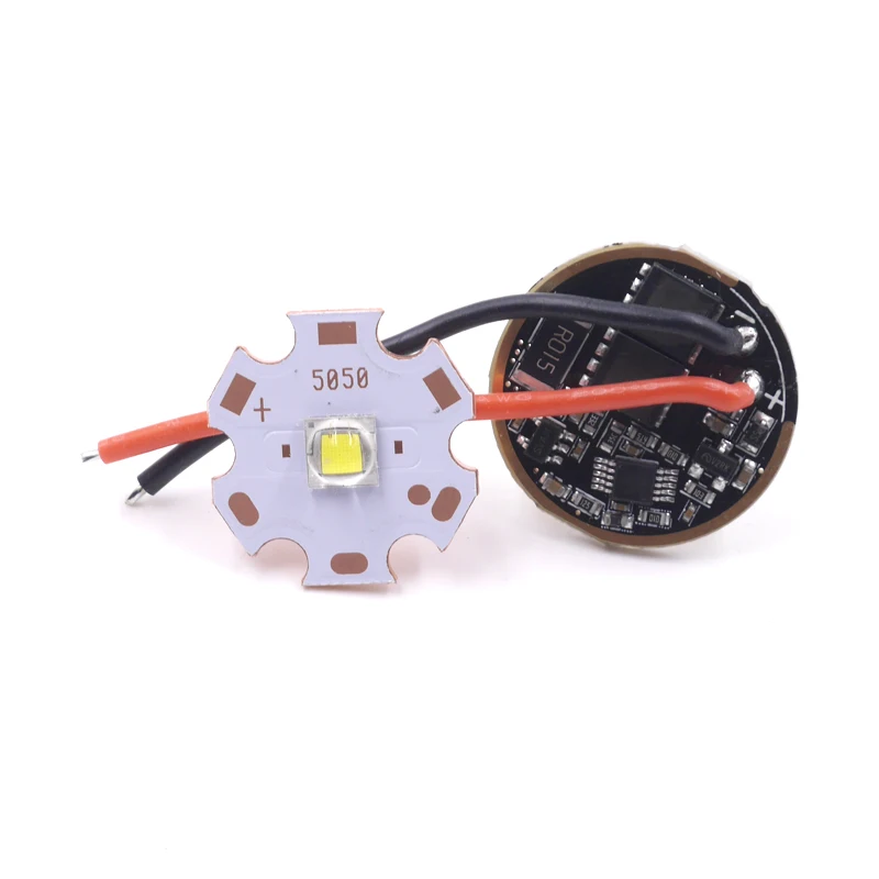 Driver-20mm Copper Luminus SST40 SST 40,2 15 Вт светодиодный излучатель 16 мм 20 мм медное основание 22 мм 2,8 В-4,2 в 7А ток выход 5 Режим светодиодный драйвер платы - Цвет: Driver-20mm Copper