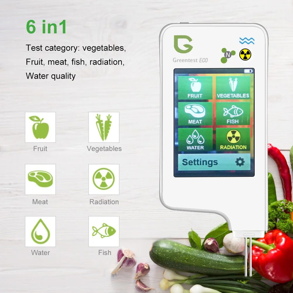 GREENTEST ECO 5F цифровой пищевой нитратный тестер Измеритель концентрации Быстрый анализатор фрукты/овощи/мясо/рыба/тестер для пищевых продуктов
