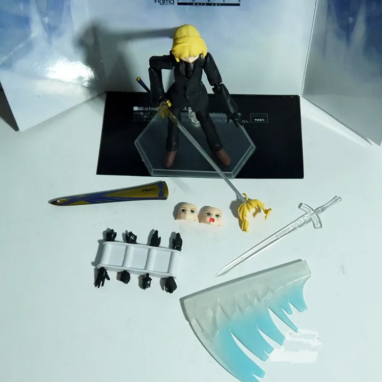 Игрушек Figma 126 судьба костюм для косплея персонажа аниме «Судьба: ночь схватки»/Fate zero saber Лагуна черный костюм передвижной Гараж Комплект