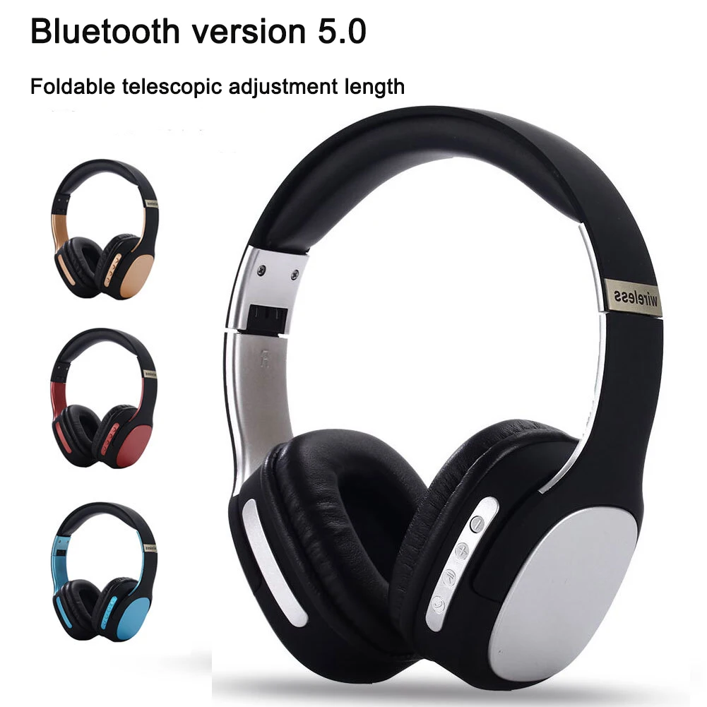 Gaming Headset Wireless Bluetooth Headset Bluetooth Headphones Stereo Earphone Foldable Headset Sports Music Headset with Mic