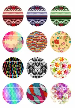 

Handmade Colorful picture Round Glass Cabochons Refrigerator magnet for Necklace Decoration and Phone Chain Accessaries207