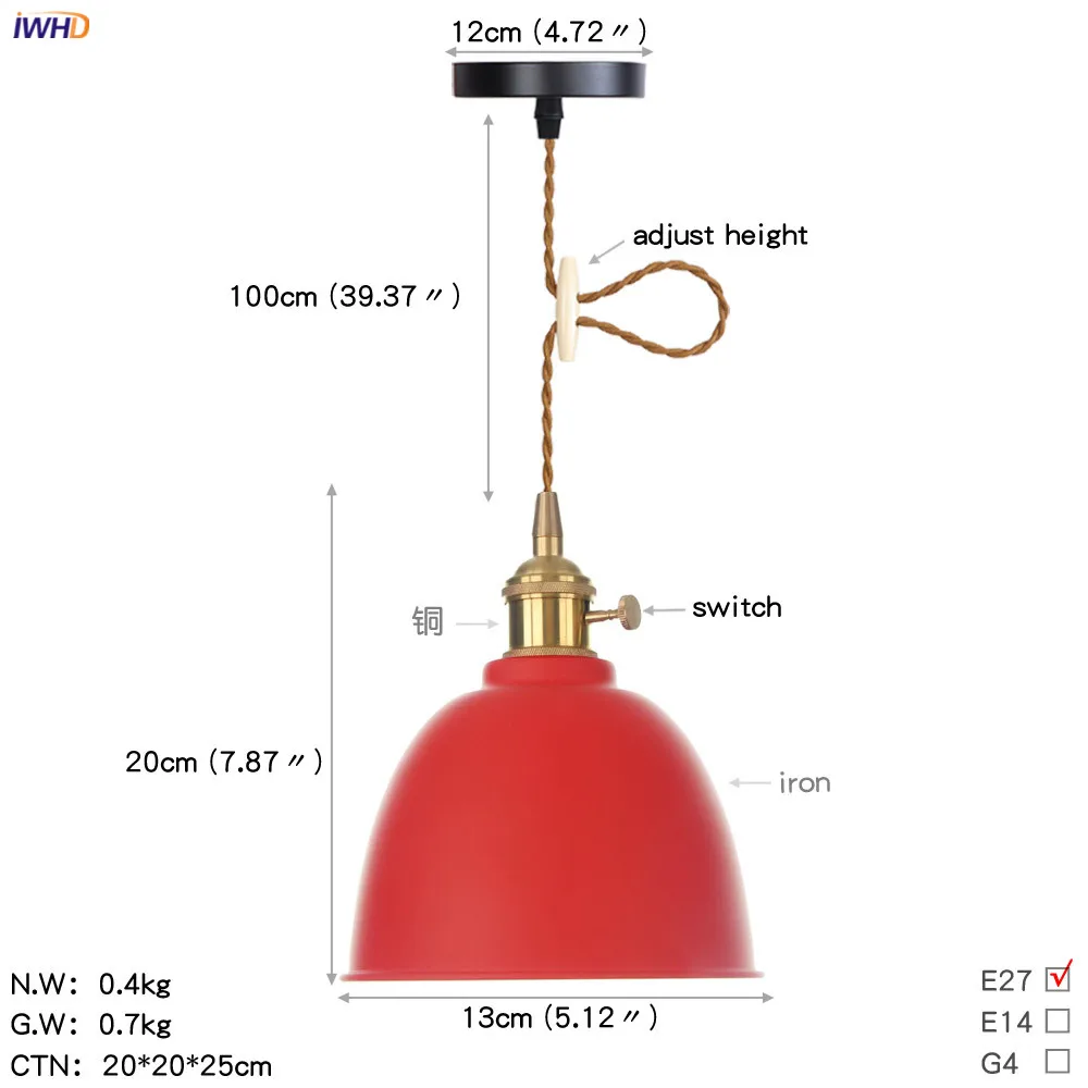 D0104红色 尺寸图英文版