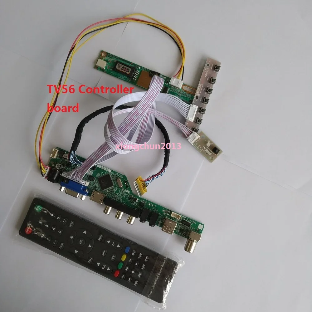 Комплект diy для B154EW02 15," 1280*800 панель аудио плата контроллера драйвер TV56 монитор HDMI RF DVI AV lcd USB DIY VGA экран