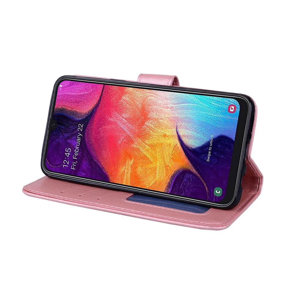 Горный хрусталь флип-кейс для samsung Galaxy A10 A20 A30 A40 A50 A70 M10 M20 M30 A310 A510 A320 A520 A720 кожа Бриллиантовая задняя крышка