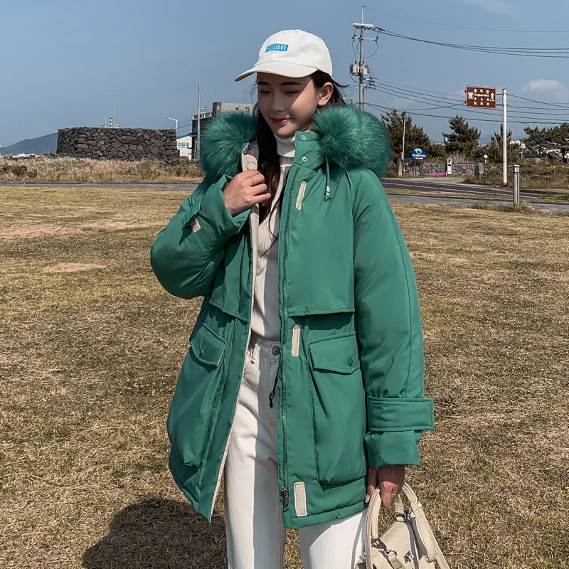 Korean Style 2019 Winter Jacket Women Warm Thicken Loose Female Coat W_B9_20