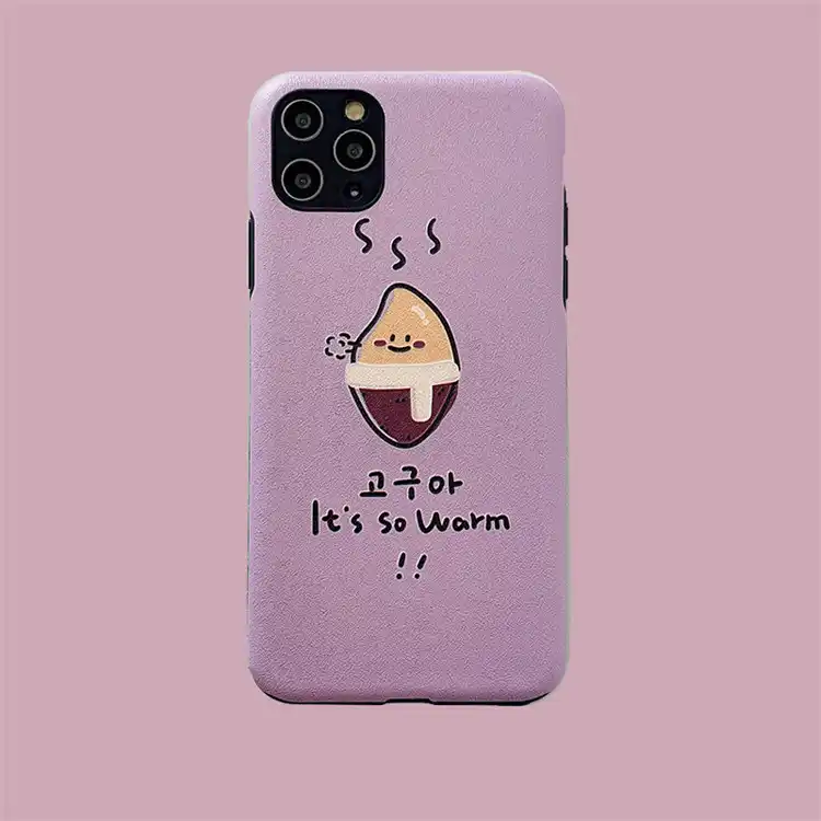 Kawaii Japanese Anime Purple Sweet Potato Phone Case For Iphone 11 Pro Max Xr Xs Xsmax X 7 8 Puls Cases Cute Soft Silicone Cover Fitted Cases Aliexpress