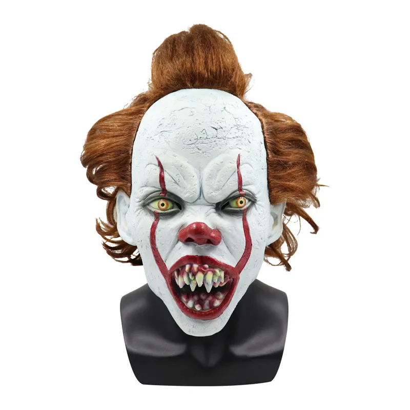 NO.2 Стивен Кинг это маска Pennywise ужас одежда для клоуна маска клоун Хэллоуин кровавый ужасный латексная маска для хеллоуина косплей реквизит - Цвет: NO.2