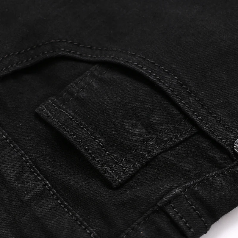 Xuan Sheng чистый черный мужские джинсы осень и зима толстые классические прямые Стрейчевые повседневные уличные джинсы