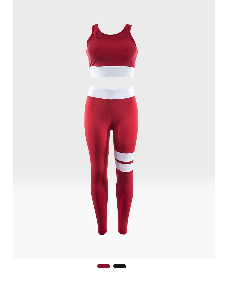 Women Tracksuit Solid Yoga Set Patchwork Running Fitness Jogging T-shirt Leggings Sports Suit Gym Sportswear Workout Clothes S-L