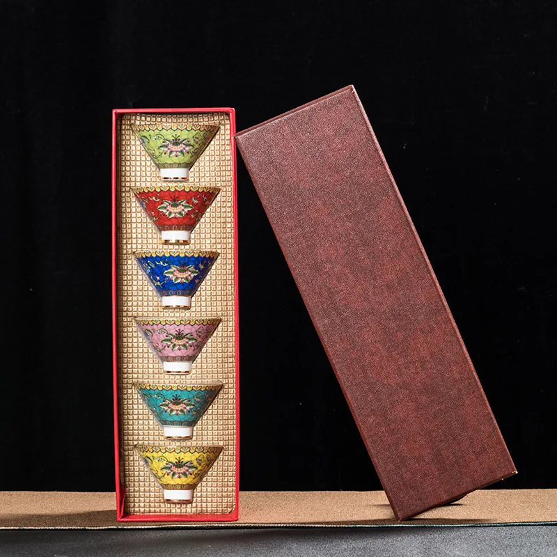 Керамическая чашка кунг-фу для чая маленькая чашек из бамбука - Цена: 