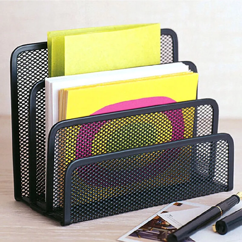 

Mesh Letter Sorter Mail Document Tray Desk Office File Organiser Holder Multifunctional File Storage VH99