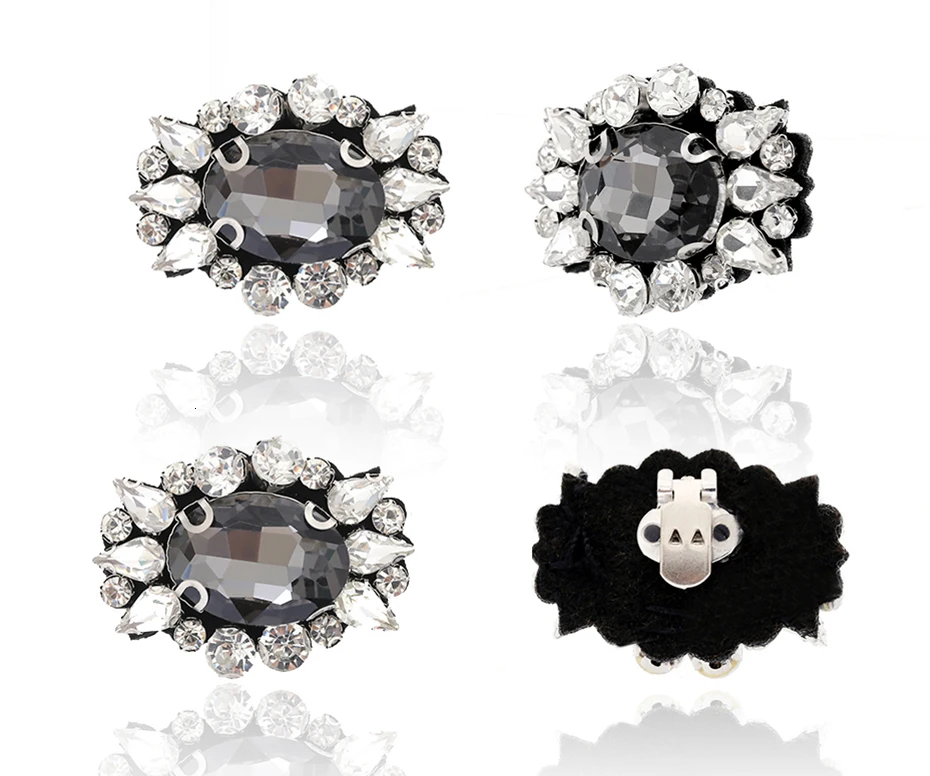 IngeSight.Z 2 Piece Charm Acrylic Strass Crytal Shoe Decoration Women Anklet Shoe Clip Prom Fashion Jewelry Accessories Ornament