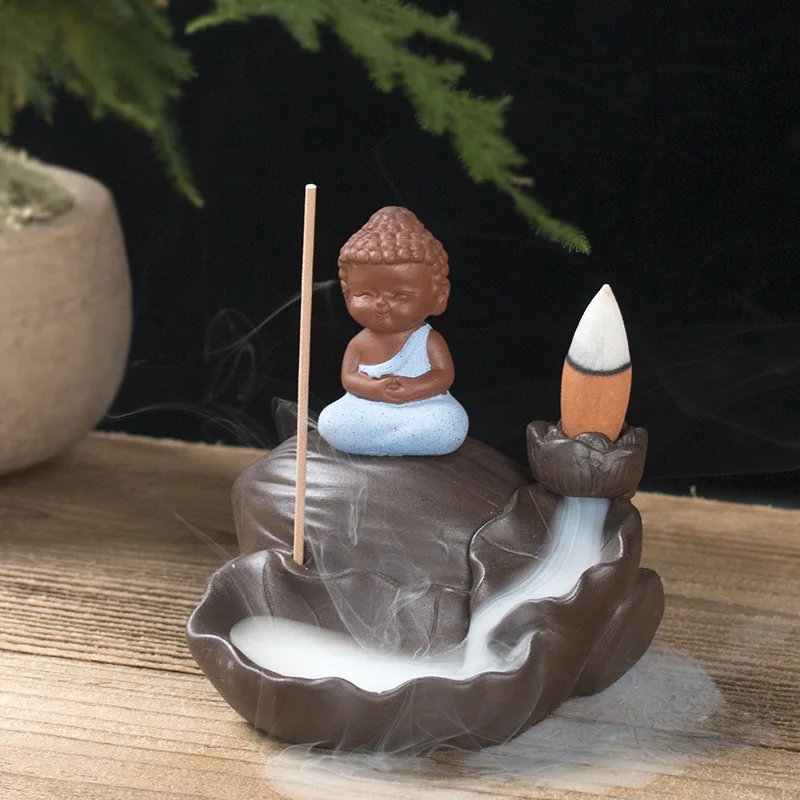 Новинка, ароматическая лампа Incienso Monk для Будды, рециркулирующая курильница, Керамические домашние ремесла, сандаловое дерево, мебель - Цвет: see chart
