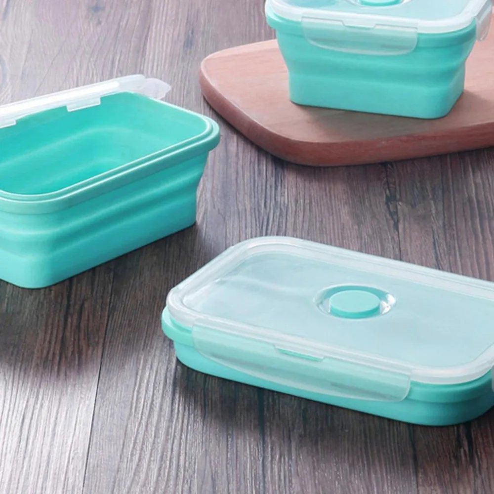 Large Capacity Silicone Portable Lunch Box 750ml Microwave Oven Bowl Bento Box Food Storage Lunch box