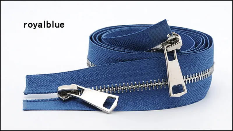 A3-8 royalblue Meetee, 120 см, 5#, двойной ползунок, металлическая молния, сделай сам, пуховик, пальто, открытый конец, длинная молния для шитья, одежда, аксессуары для портного ремесла - Цвет: A3-8 royalblue