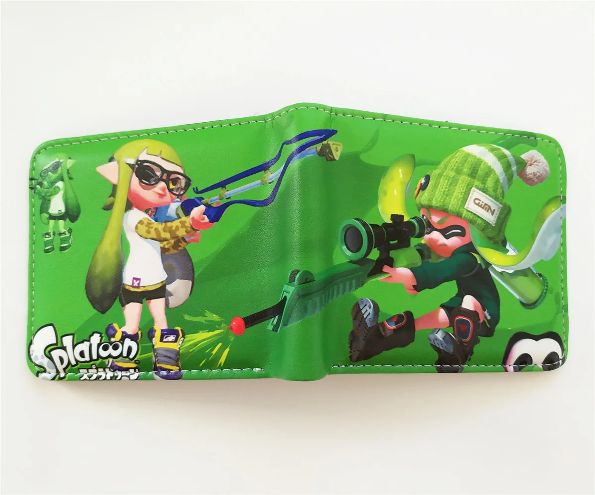 Nintendo Game Splatoon 2 Мужской Женский кошелек из искусственной кожи на молнии портмоне унисекс кошельки ID/кредитный держатель для карт