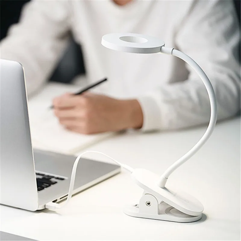 

Yeelight LED USB Charging Clip Type Table Lamp Third Gear Dimming Night Light Eye Protection No Stroboscopic Desk Lamps