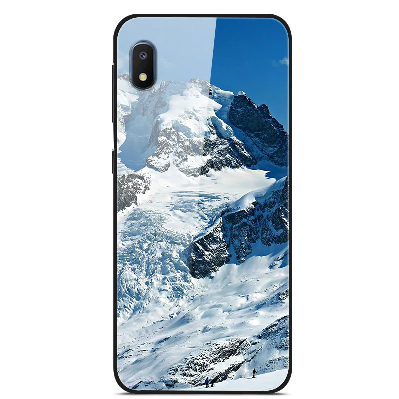 Чехол для samsung A10e чехол с милым рисунком, стекло, твердая задняя крышка для samsung Galaxy A10E A 10 E чехол SM-A102U TPU бампер A 10e