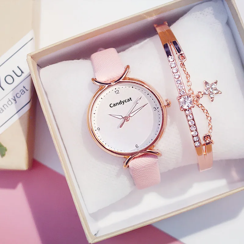 Simple Women Bracelet Watches Fashion Casual Leather Ladies Wrist Watches Analog Quartz Wristwatch Female Clock relogio feminino