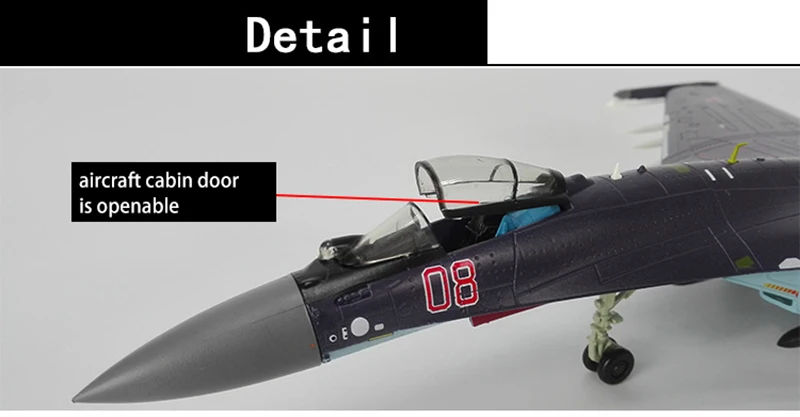 1/72 Scale Alloy Fighter Sukhoi SU-35 Multi-fighter Jet Model Russian Air Force SU35 Aircraft Toys Children Kids Gift Collection