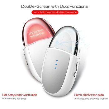 

Magnetic Therapy Warm Compress Winkle Remover High Frequency Vibration Face Ion Eye Beauty Massager Skin Lifting Firming