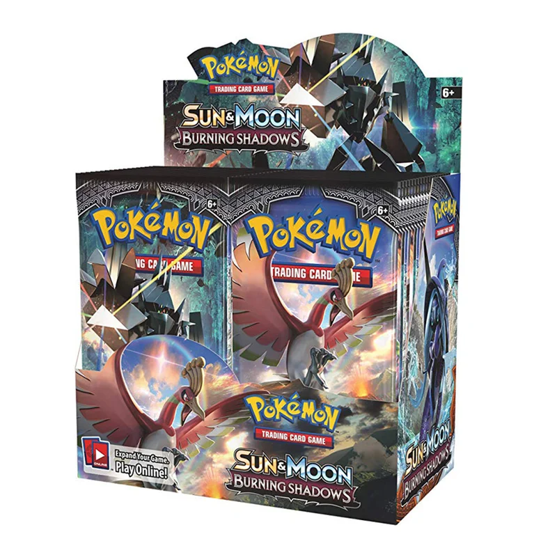 BURNING SHADOWS 364 шт. Карты Покемон TCG: солнце и луна, светильник-усилитель, герметичная коробка, коллекционный набор карт для игры в битву Покемон, детские игрушки - Цвет: BURNING SHADOWS