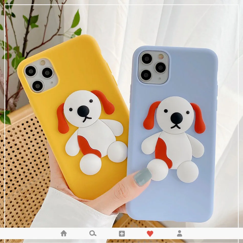 Чехол для Samsung A51 A71 A41 A21 A01 3D Милый Kawaii Beagle Shiba Inu Akita Dog DIY чехол Galaxy M30S M20 A750 M10 мягкий