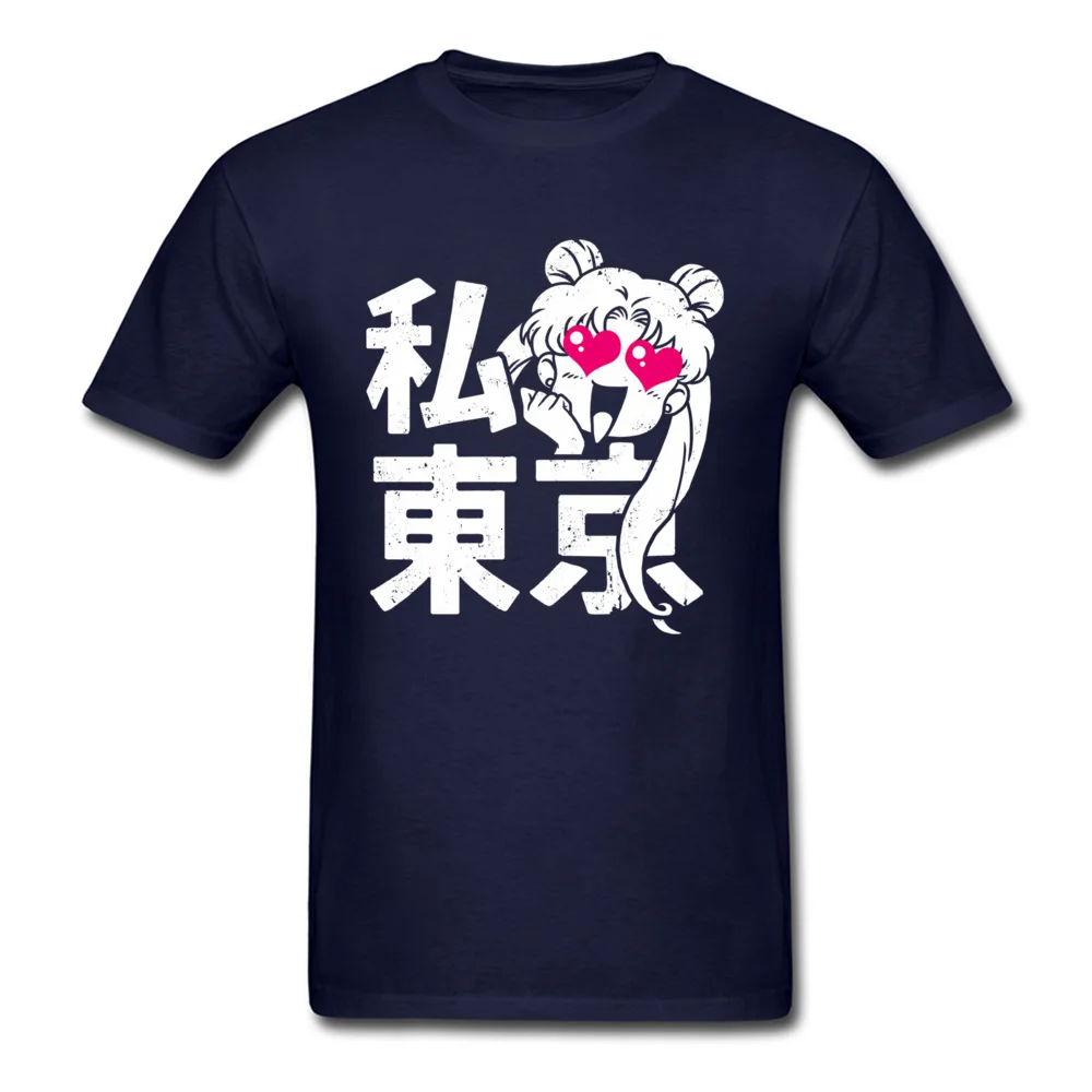 NavyBlue One yona, Сейлор Мун, футболка, мужская, сердце, Токийская футболка, Kawaii, дизайнерская одежда, известный аниме, футболка, мужские черные футболки, хлопковые топы - Цвет: NavyBlue