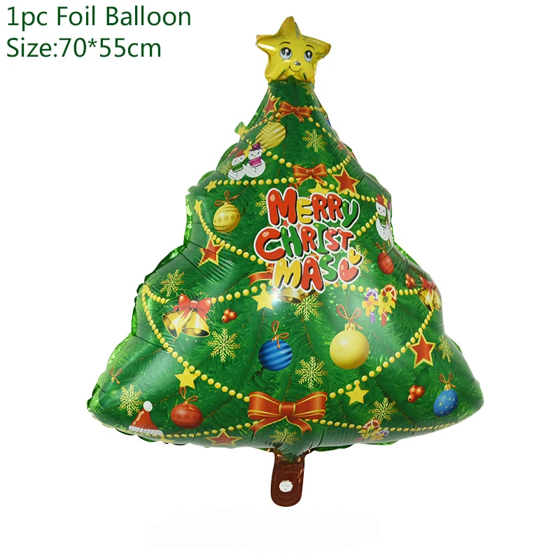 1pc Foil Balloon Украшения для рождественской вечеринки, Рождественский латексный бумажный шарик, баннеры, сделай сам, праздничные вечерние принадлежности, рождественские украшения для дома - Цвет: 1pc Foil Balloon