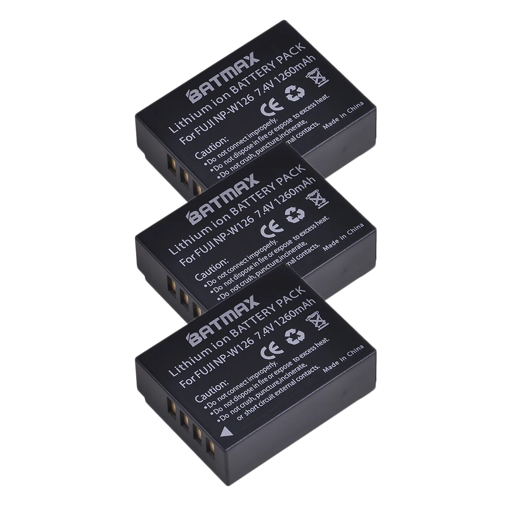 3Pc 4 шт. 1260 мАч NP-W126 NP W126 NPW126 батареи+ ЖК двойное зарядное устройство для Fujifilm FinePix HS30EXR, HS33EXR, X-Pro1, X-E1, X-E2, X-M1 - Цвет: 3Pc