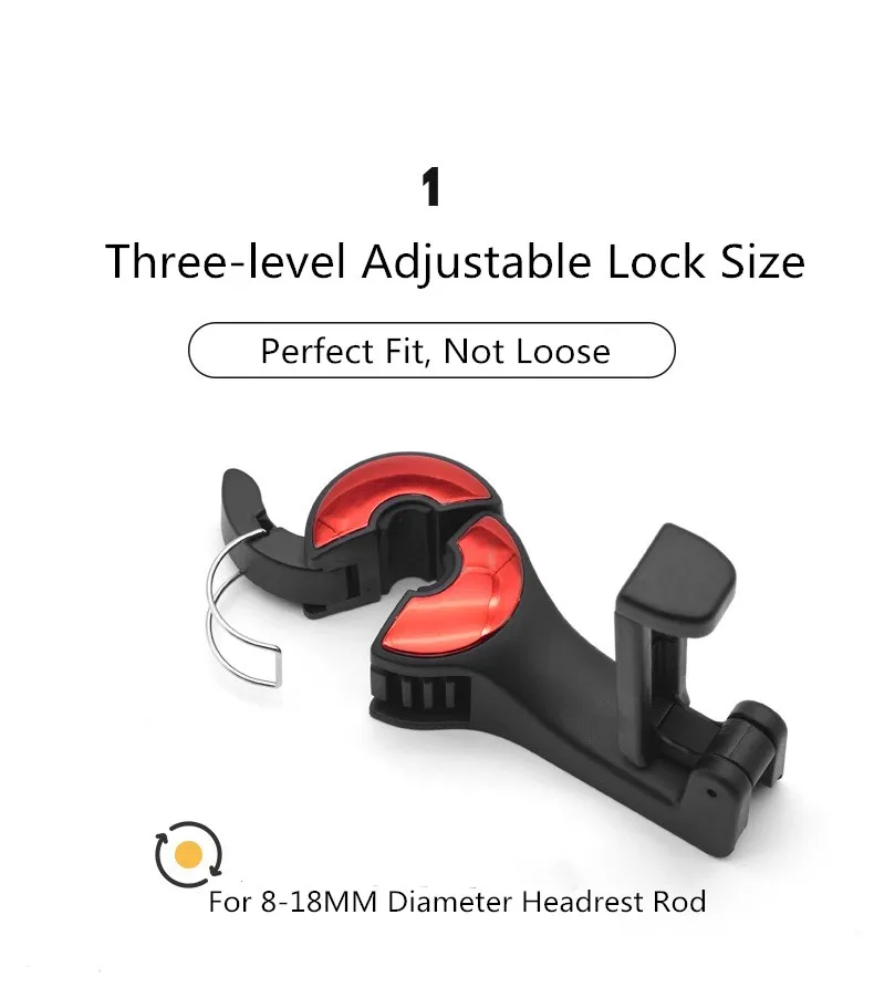 YKSKR Adjustable Car Headrest Hooks Mobile Stand  Car Phone Holder Fastener Seat Back Hanger Clips For Bag Handbag Houseware cell phone holder for desk