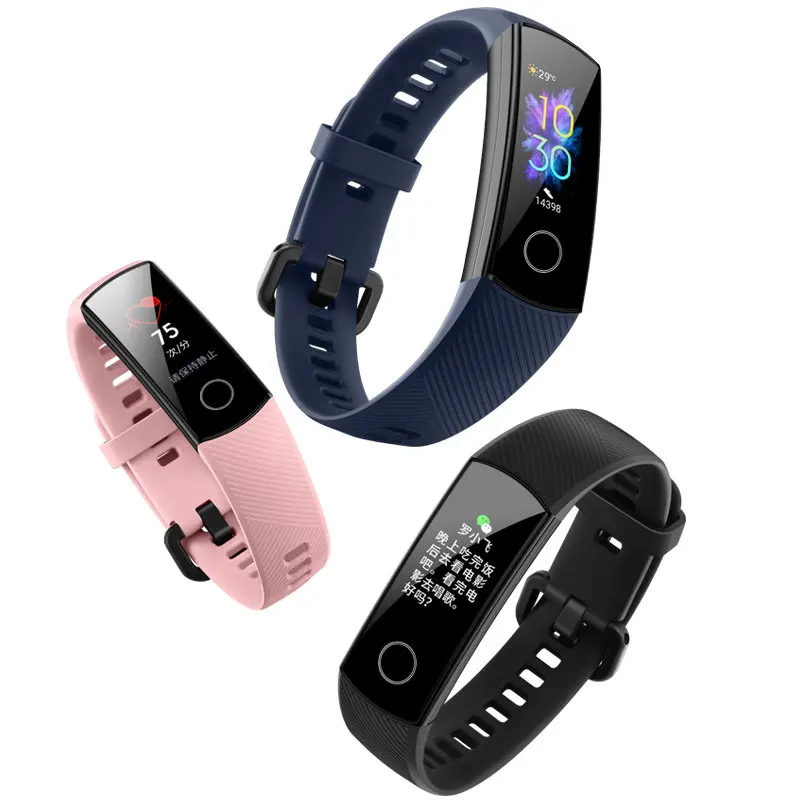 Новейший Смарт-браслет Honor Band 5, цветной сенсорный экран с кислородом, фитнес-пульсометр, водонепроницаемые Смарт-часы