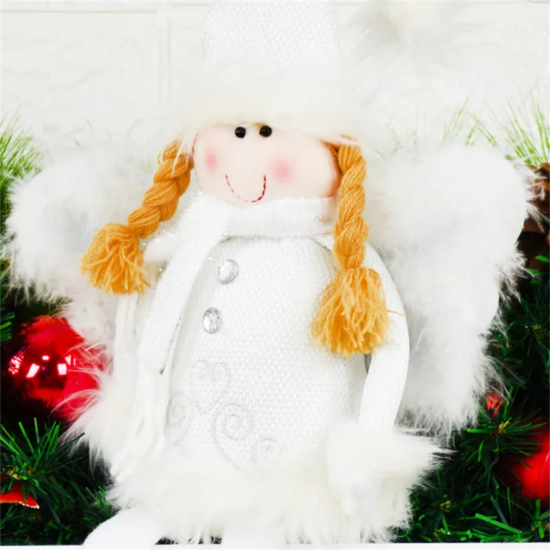 white Chritsmas маленький сидящий Ангел игрушка Рождественское украшение для дерева Navidad Decoraciones Para El Hogar витрина фигурки Kerst Decoratie - Цвет: white