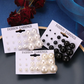 

ZOVOLI 9 pairs Pearl Stud Earrings Set For Women Statement Piercing Earings Pearl Pendientes Studs Earring Fashion Jewelry 2020