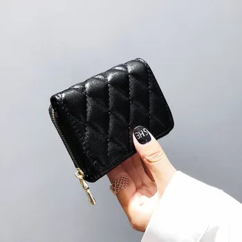 

ins super fire small bag female 2020 new wave Korean version of the diamond wallet summer wild short coin purse card bag