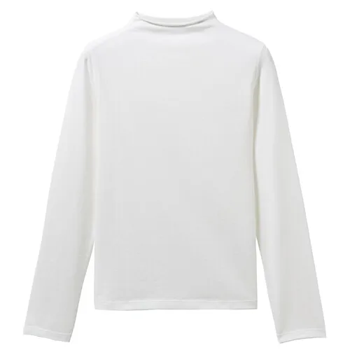 02White Giordano женская водолазка с длинными рукавами и круглым вырезом под шею, выполнена в нескольких цветовых вариантах - Цвет: 02White