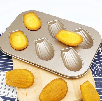 

2Pcs 6 Holes Cupcake Pan Muffin Tray Cupcake Mold Muffin Pan Carbon Steel Baking Pan Non Stick Bakeware Biscuit Pan
