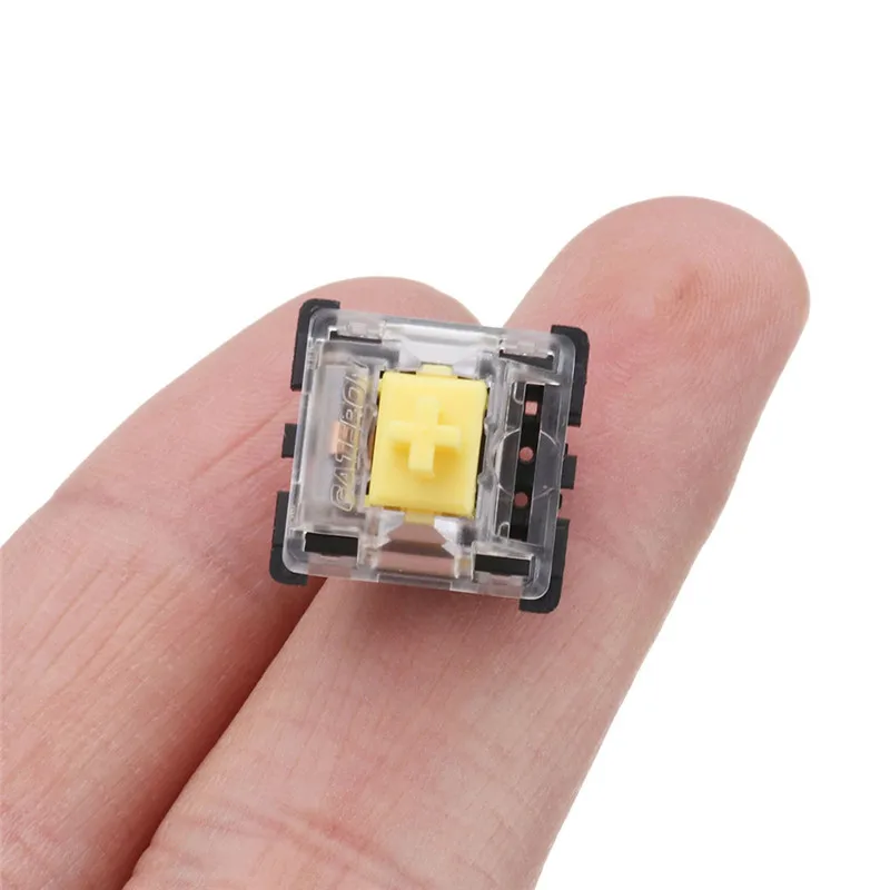 70 шт. Gateron Mx Switch 3 pin прозрачный чехол Mx желтые переключатели для механической клавиатуры Cherry Mx совместимый