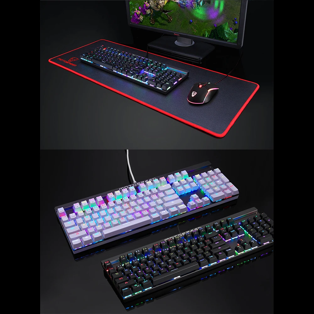 MOTOSPEED/Leopard CK103 механическая клавиатура полный цвет RGB лошадь Лампа вспышка поток cf Электрический конкурс фестиваль подсветка