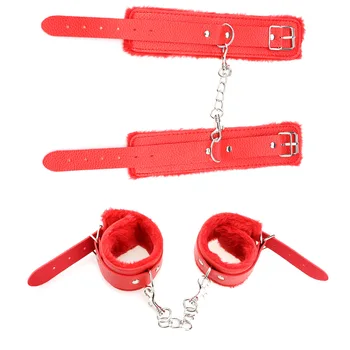 PU Leather Handcuffs For Sex Ankle Cuff Restraints Bondage Bracelet BDSM Woman Erotic Adult Cosplay Sex Toys For Couples Women 5