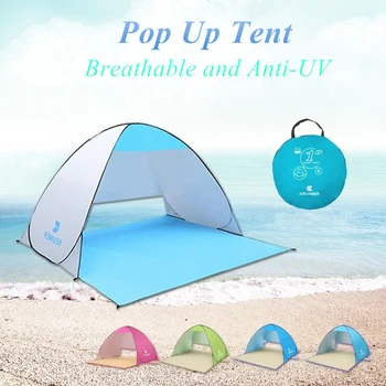 

Camping Beach Pop Up Tent Portable Automatic Pop-up family Tents for Parties Outdoor Fishing UV Protection Sun Shade 2-3 Person