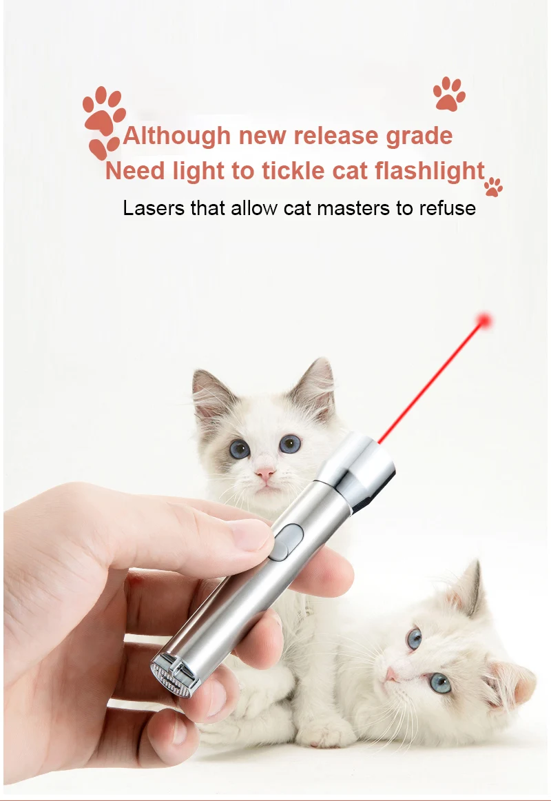 Cat Pointer Light Pen Interactive Toy Pointer For Work Teaching Training Mini Flashlights Funny Pet LED Laser Toy Cat Laser Toy