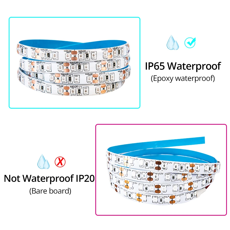 LED Strip Lamp 2835SMD DC12V Kitchen Cabinet Light Bedside Flexible LED Light Tape Ribbon TV Desktop Screen Backlight Bias Light