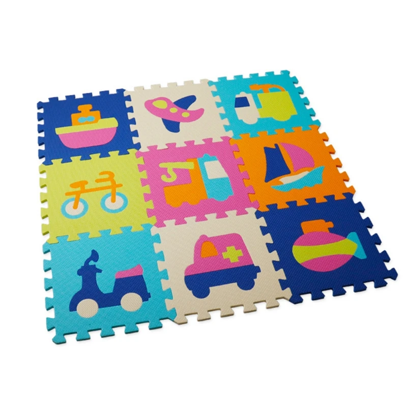 Anti-Slip Easy to Clean Great for Kids to Learn and Play Window-pick 9 Pieces Baby Puzzle Play Mats,Childrens Educational Toys Puzzle Crawling Mat Interlocking Puzzle Pieces 