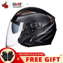 Casco Moto GXT visiera doppia lente aperta casco Moto casco bici elettrica uomo donna casco Moto Scooter estivo