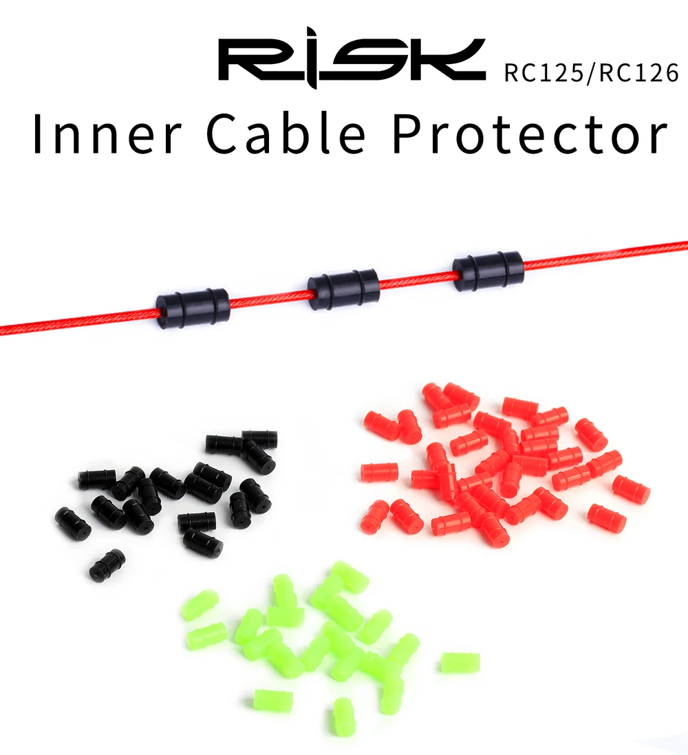 

RISK Bicycle Brake Cable Silicone Ring Octagonal O-ring Shift Inner Cable Protector for Road Mountain Bike Inner Pipe Housing