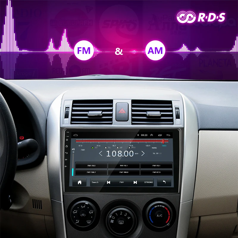 Excellent Jansite RDS 9" Car Radio Android For Toyota Corolla 2006-2013 DSP Touch screen GPS Navigation Mirror-link autoradio with frame 2