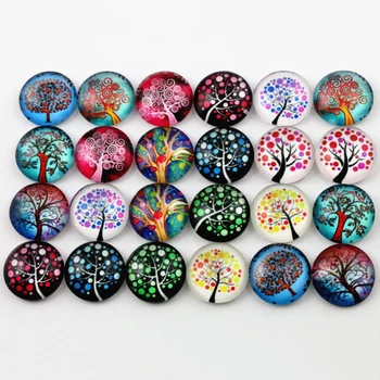 

Hot Sale 50pcs 12mm Mixed Handmade Photo Glass Cabochons (G2-01)