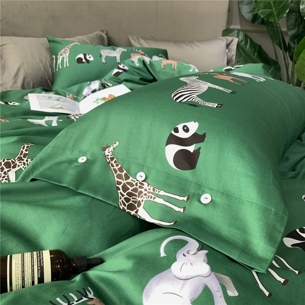 Cotton Sateen Duvet Cover Set Bedding Sets King Size Bed Linen Satin